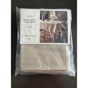 Threshold 104" x 60" Tablecloth - Machine Washable - Wheat Color